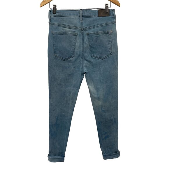 Madewell 11" High Rise Skinny Jeans Distressed Light Wash Denim Size 29 AG163 - Picture 2 of 8